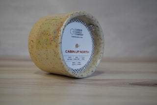 Handmade Ceramic Candle - White Speckled Clay / Mother Of Pearl Glaze